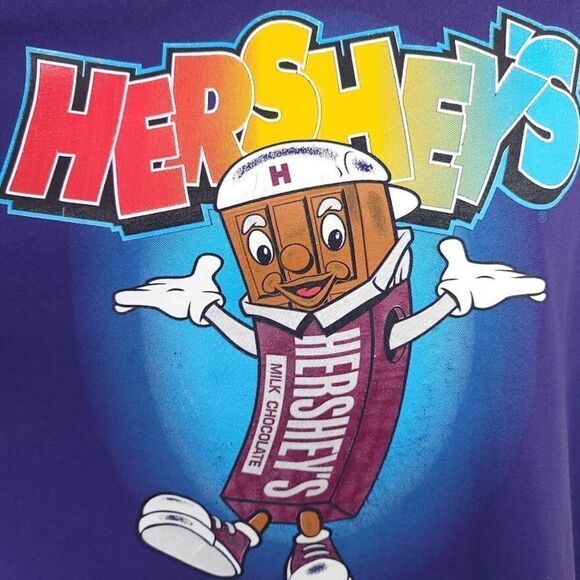 Hershey Chocolate T Shirt Vintage 90s Hersheys Snack Tee Hip Hop Mens Size XL - Picture 2 of 7